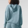 Yün Kaşmir New Class Kapüşonlu Sweatshirt - Göksel Mavi Granit Melanj