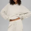 Yün Kaşmir New Class Kapüşonlu Sweatshirt - Kemik Rengi Melanj