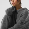 Yün Kaşmir New Class Kapüşonlu Sweatshirt - Platin Gri
