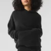 Yün Kaşmir New Class Kapüşonlu Sweatshirt - Siyah