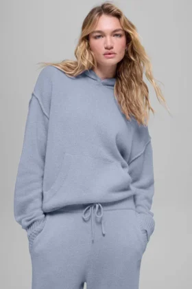 Yün Kaşmir New Class Kapüşonlu Sweatshirt - Winter Frost