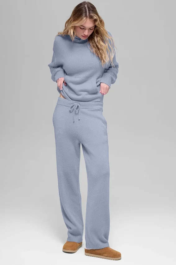 Yün Kaşmir New Class Kapüşonlu Sweatshirt - Winter Frost