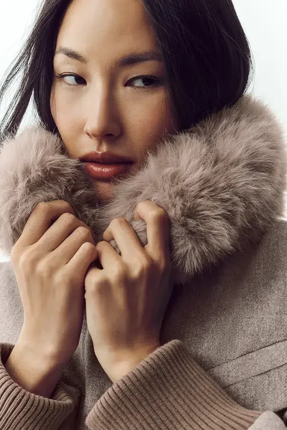 Yün Karışımlı Bunny Slope Ceket - Alpine Cocoa Heather